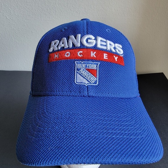 EUC New York Rangers‎ Adidas Size Small Medium Baseball Hat Cap Blue Fitmax - Picture 2 of 8